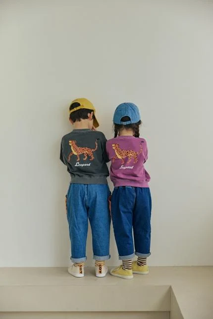 Orange Mom - Korean Children Fashion - #fashionkids - Cheetah Pigment Tee - 5