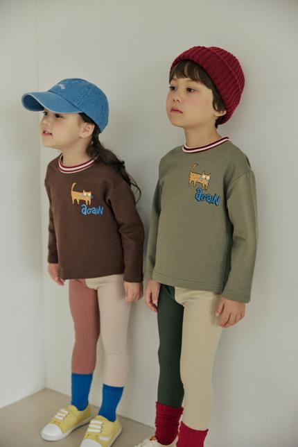 Orange Mom - Korean Children Fashion - #kidsshorts - Color Block Leggings - 3