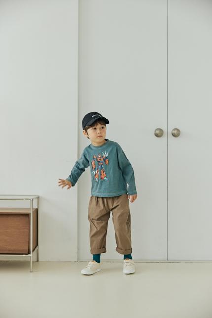 Orange Mom - Korean Children Fashion - #kidsshorts - Robot Pigment Tee - 9