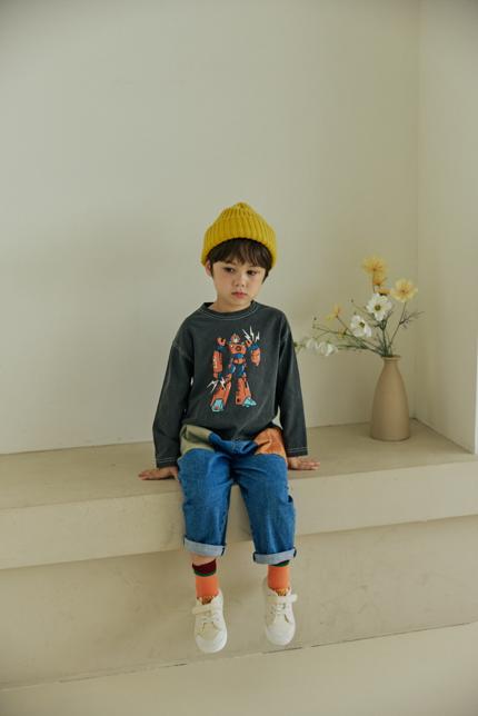 Stretch Color Block Pocket Pants by Orange Mom for Child - view 7