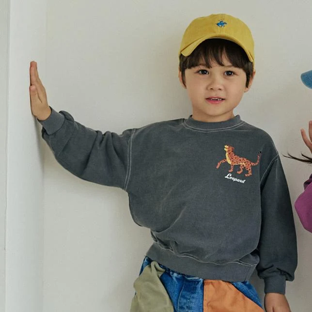 Orange Mom - Korean Children Fashion - #kidsstore - Cheetah Pigment Tee - 7