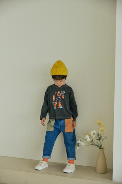 Stretch Color Block Pocket Pants by Orange Mom for Child - view 8
