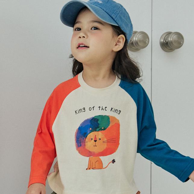 Orange Mom - Korean Children Fashion - #kidzfashiontrend - Rainbow Lion Tee - 8
