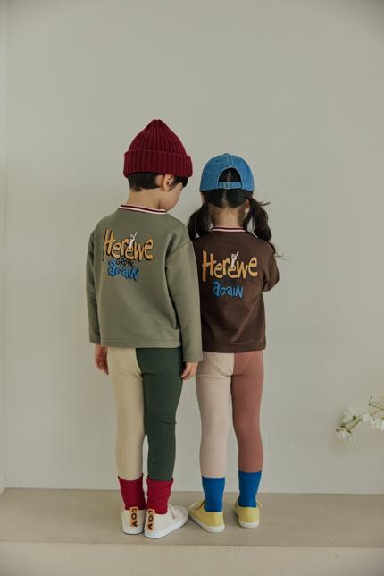 Orange Mom - Korean Children Fashion - #littlefashionista - Color Block Leggings - 7