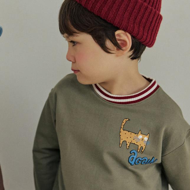 Orange Mom - Korean Children Fashion - #littlefashionista - Cat Tee - 11
