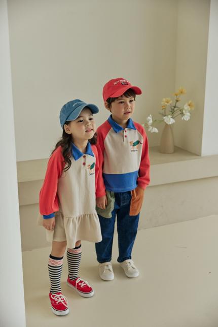 Orange Mom - Korean Children Fashion - #littlefashionista - Collar Cat One-piece - 5
