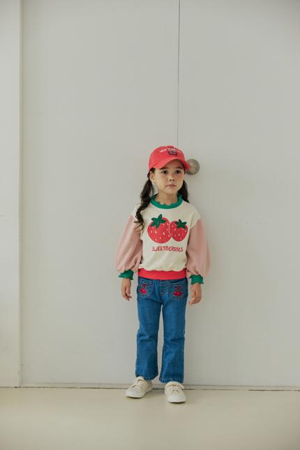 Orange Mom - Korean Children Fashion - #magicofchildhood - Strawberry Color Block Tee - 3