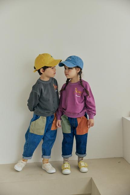 Stretch Color Block Pocket Pants by Orange Mom for Child - view 11