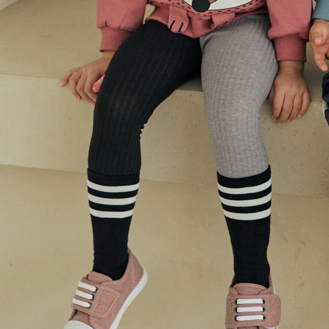 Orange Mom - Korean Children Fashion - #magicofchildhood - Color Block Leggings - 8