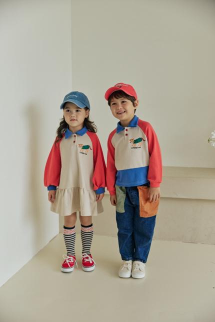 Orange Mom - Korean Children Fashion - #magicofchildhood - Collar Cat One-piece - 6