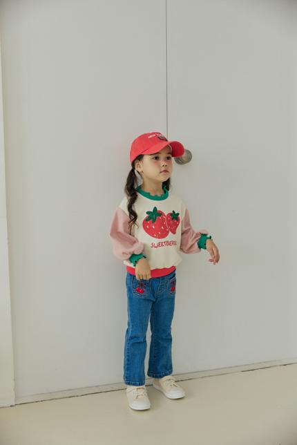 Orange Mom - Korean Children Fashion - #magicofchildhood - Strawberry Color Block Tee - 4