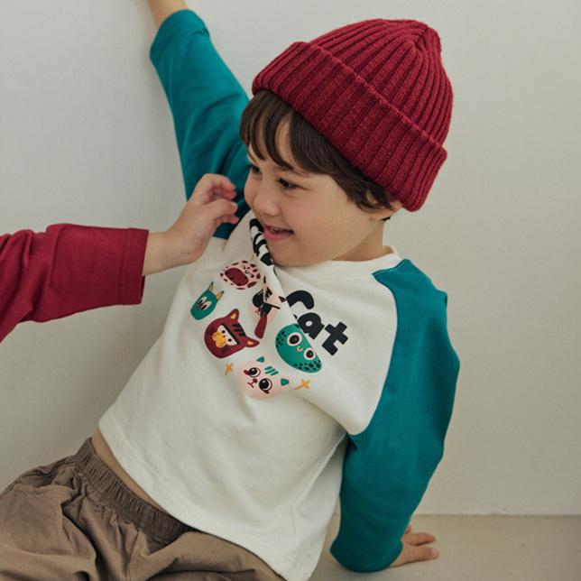 Orange Mom - Korean Children Fashion - #minifashionista - Cute Cat Tee