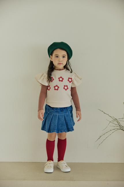 Orange Mom - Korean Children Fashion - #minifashionista - Flower Vest - 4