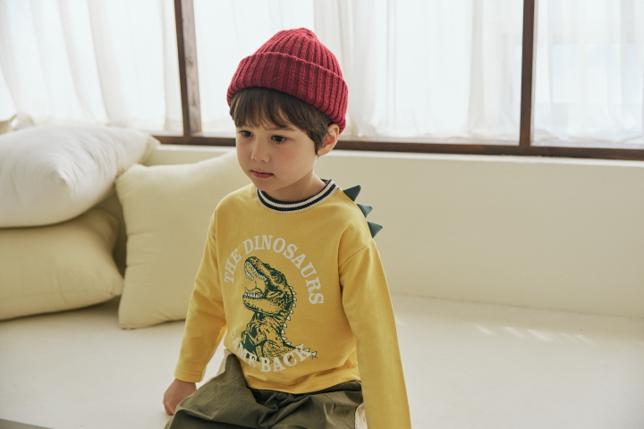 Orange Mom - Korean Children Fashion - #prettylittlegirls - Horn Dino Tee - 5