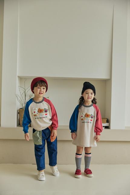 Orange Mom - Korean Children Fashion - #prettylittlegirls - Buckle Animal Raglan Tee - 11