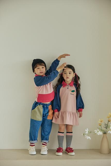Orange Mom - Korean Children Fashion - #prettylittlegirls - Collar Cat One-piece - 8
