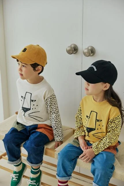 Orange Mom - Korean Children Fashion - #stylishchildhood - Cheetah Raglan Tee - 7