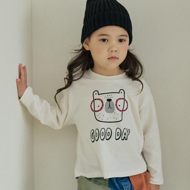 Orange Mom - Korean Children Fashion - #todddlerfashion - Dot Glasses Bear Tee - 8