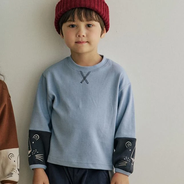 Orange Mom - Korean Children Fashion - #todddlerfashion - Bear Binding Tee