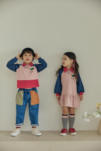 Orange Mom - Korean Children Fashion - #todddlerfashion - Collar Cat One-piece - 9