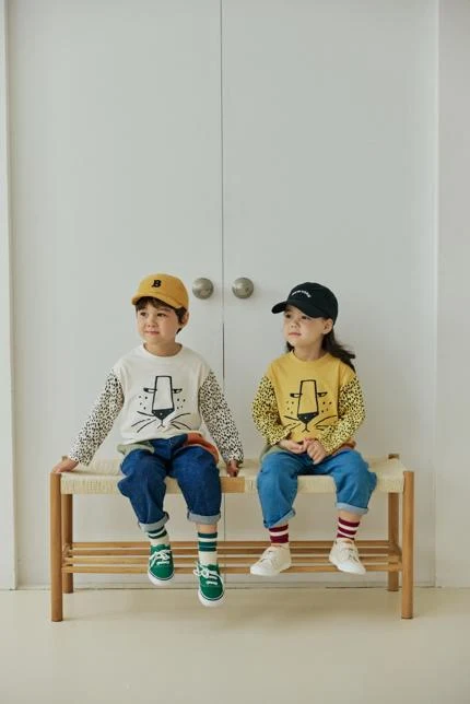 Orange Mom - Korean Children Fashion - #toddlerclothing - Cheetah Raglan Tee - 6