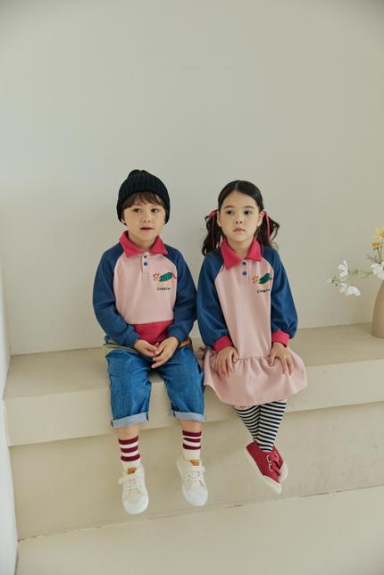 Orange Mom - Korean Children Fashion - #toddlerclothing - Collar Cat One-piece - 10