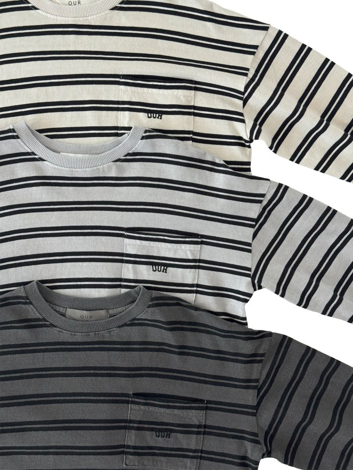 Our - Korean Children Fashion - #Kfashion4kids - Pigmented Stripe Tee - 3