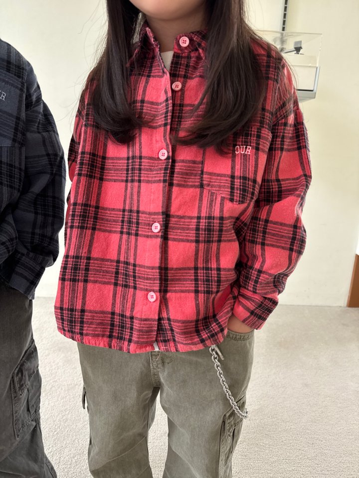 Our - Korean Children Fashion - #childofig - Dyeed Checked Shirt - 8