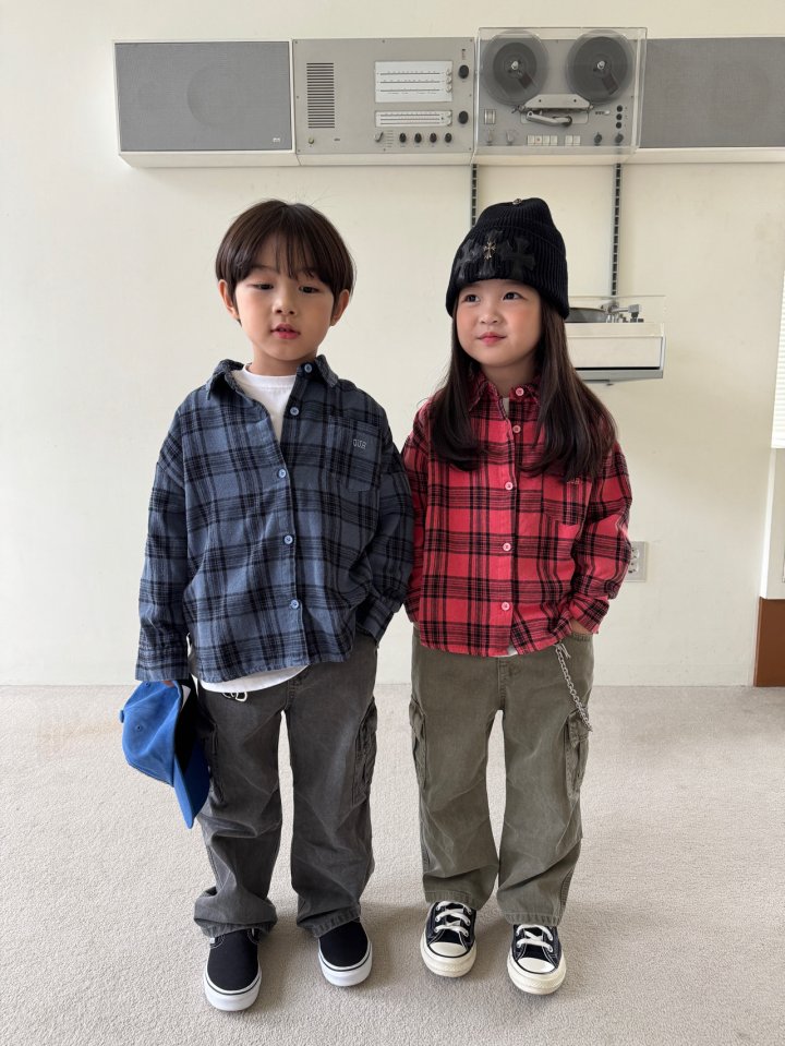 Our - Korean Children Fashion - #childrensboutique - Dyeed Checked Shirt - 9