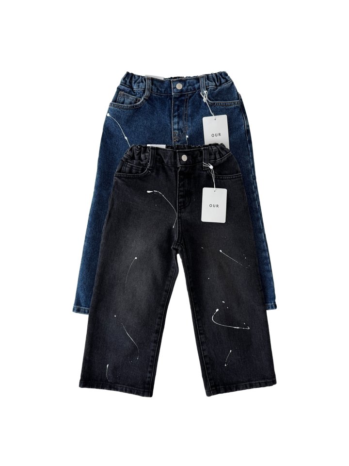 Our - Korean Children Fashion - #childrensboutique - Repainted Denim Pants