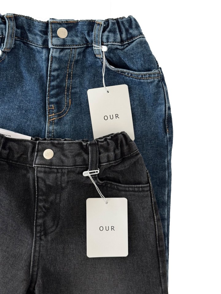 Our - Korean Children Fashion - #designkidswear - Low-Wide Denim Pants - 3