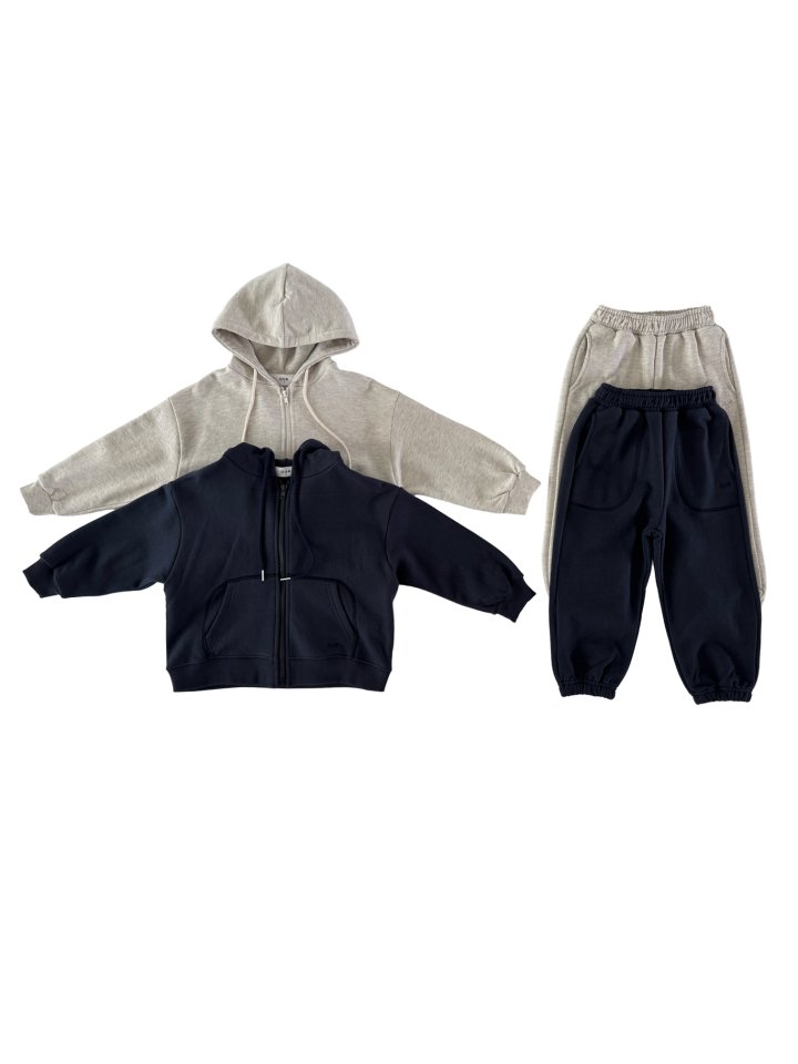 Our - Korean Children Fashion - #designkidswear - Press Hoodie Set (Junior)