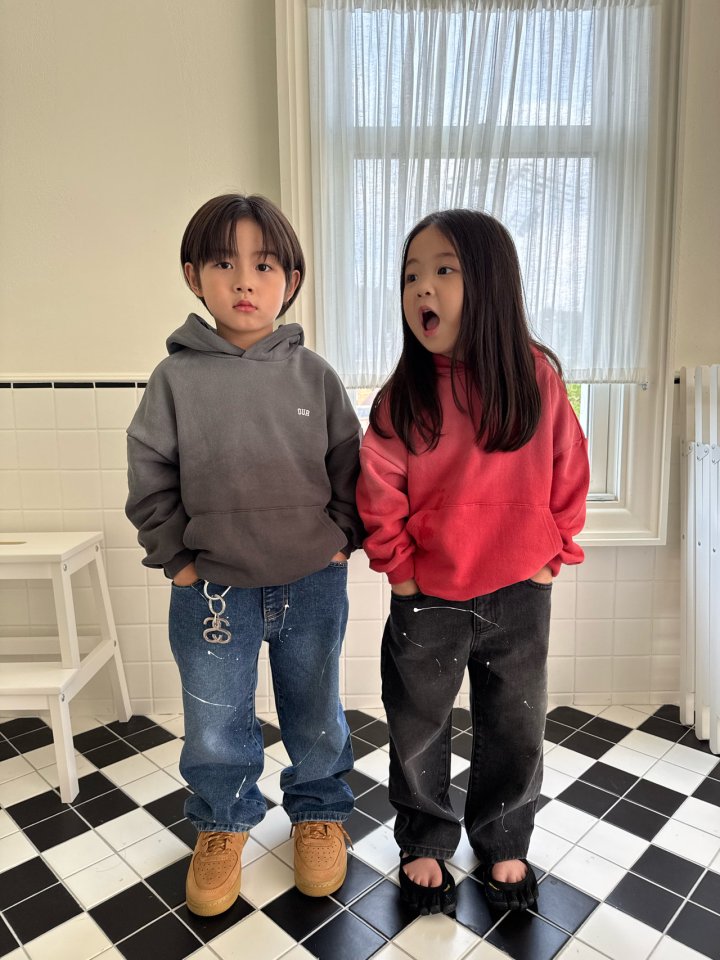 Our - Korean Children Fashion - #kidsshorts - Faded Hoodie - 9