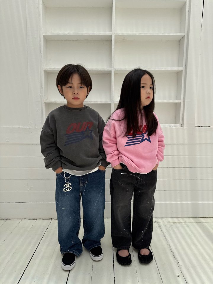 Our - Korean Children Fashion - #kidsshorts - Repainted Denim Pants - 5