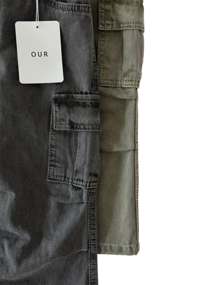 Our - Korean Children Fashion - #kidsshorts - Liner Dye Cargo Pants - 3