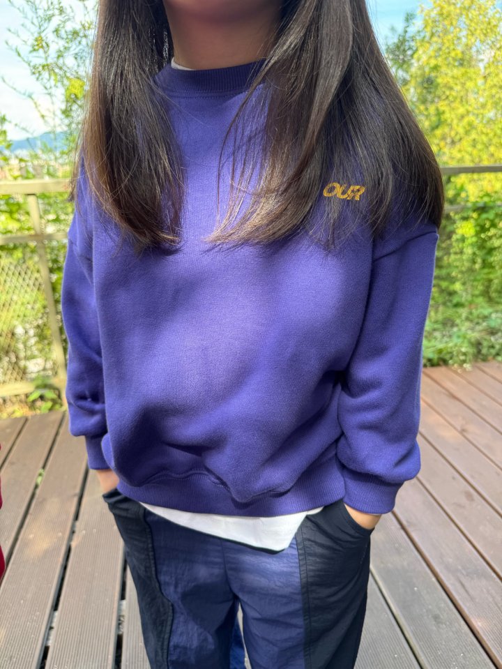 Our - Korean Children Fashion - #kidsshorts - Big Logo Sweatshirt - 8