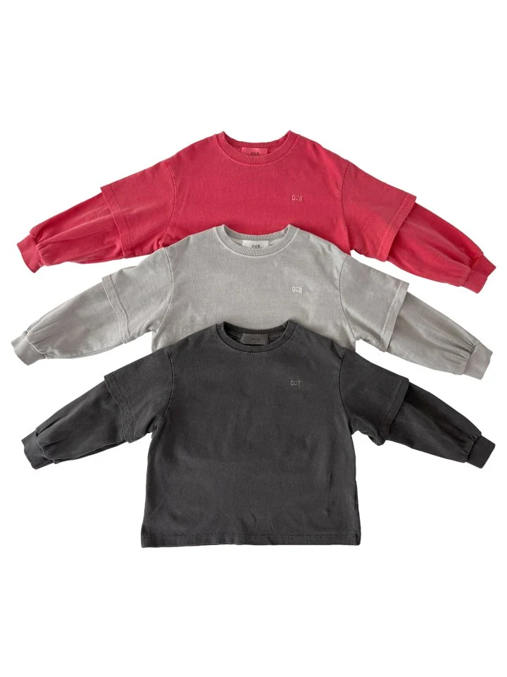 Our - Korean Children Fashion - #kidsstore - Layered Dye Tee
