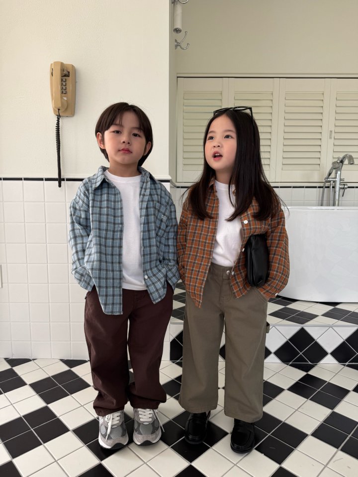 Our - Korean Children Fashion - #kidzfashiontrend - Autumn Checked Shirt - 5