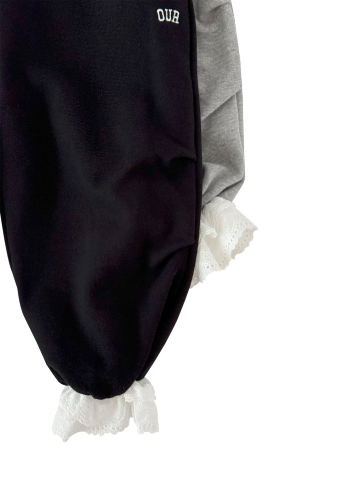 Our - Korean Children Fashion - #littlefashionista - Lace Jogger Pants - 3