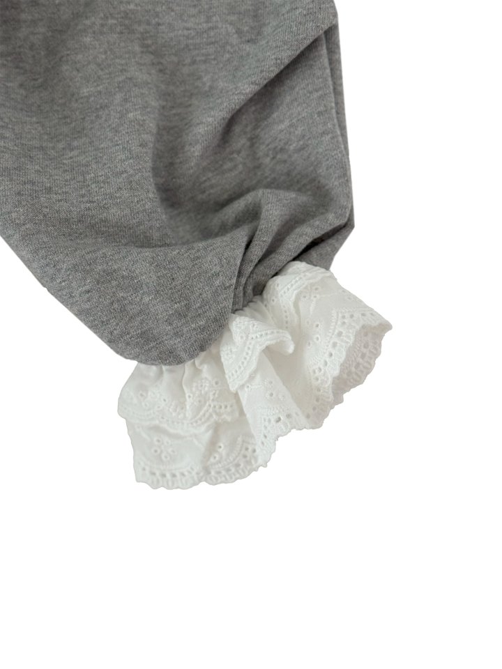 Our - Korean Children Fashion - #littlefashionista - Lace Jogger Pants - 4