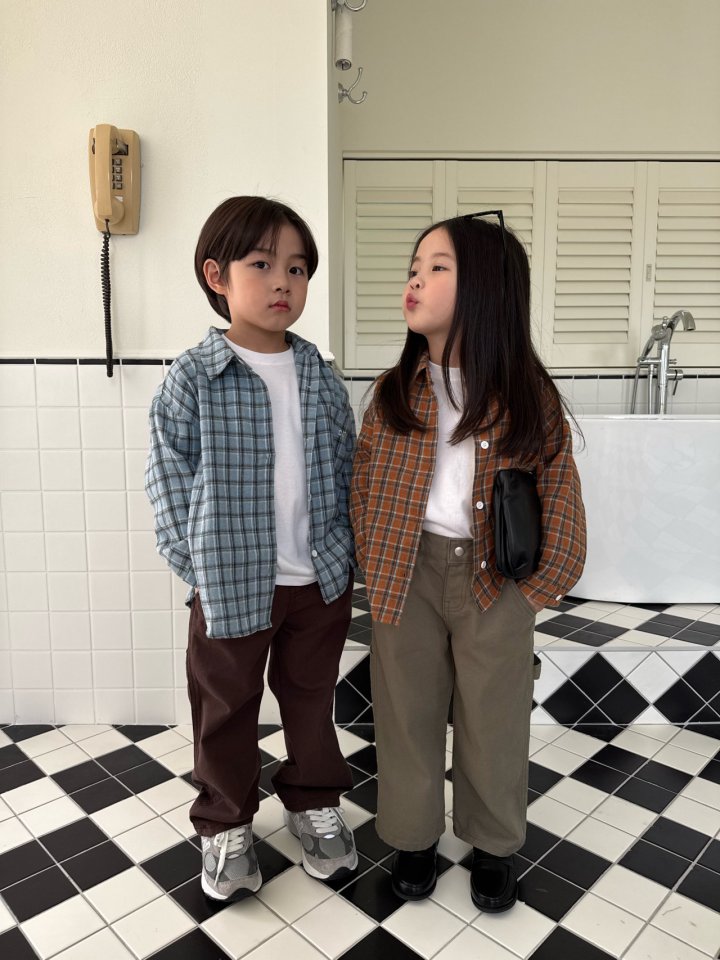Our - Korean Children Fashion - #magicofchildhood - Autumn Checked Shirt - 8