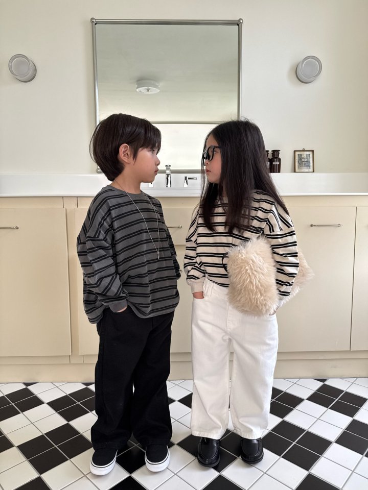 Our - Korean Children Fashion - #minifashionista - Pigmented Stripe Tee - 6