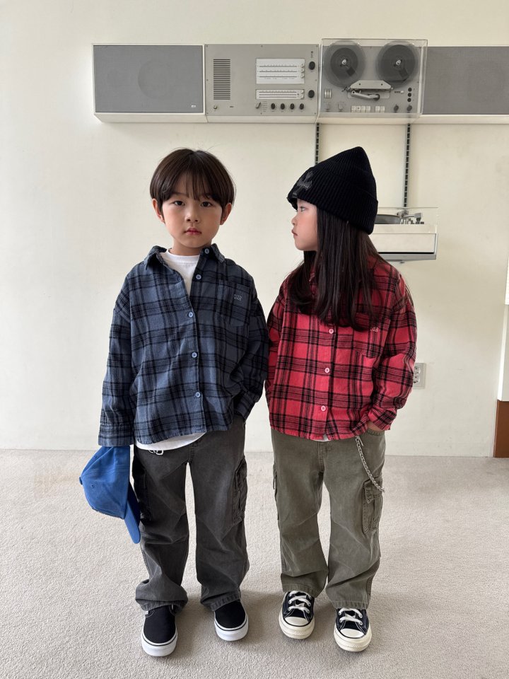 Our - Korean Children Fashion - #todddlerfashion - Dyeed Checked Shirt - 5