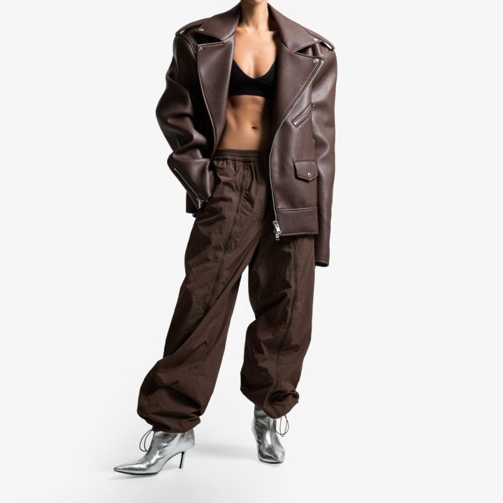 Paper Moon - Korean Women Fashion - #pursuepretty - Front Zipped Open Banding Nylon Trouser - 7