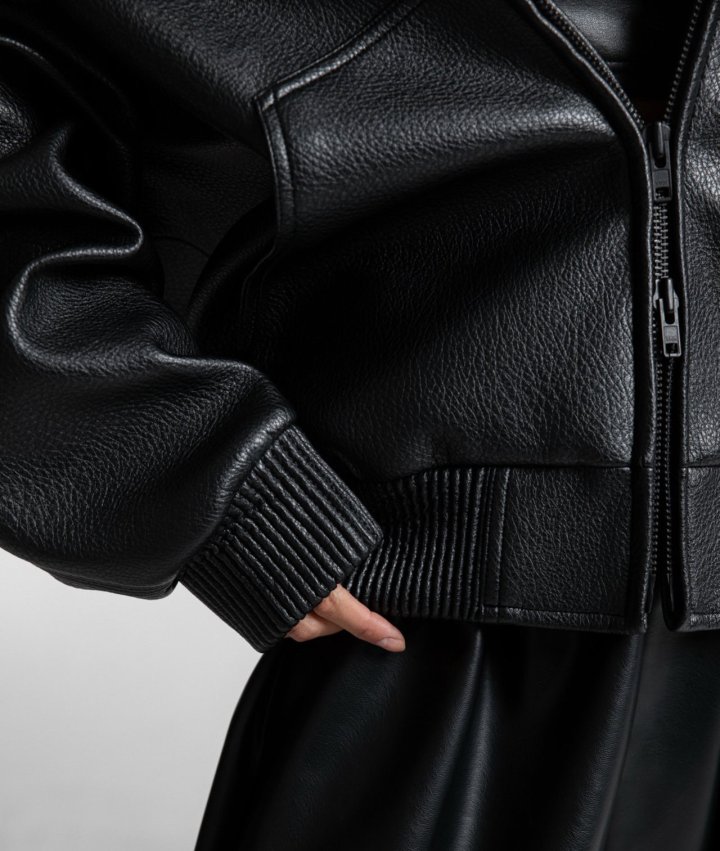 Paper Moon - Korean Women Fashion - #shopsmall - Oversized Vegan Hood Zip-up Jacket - 7