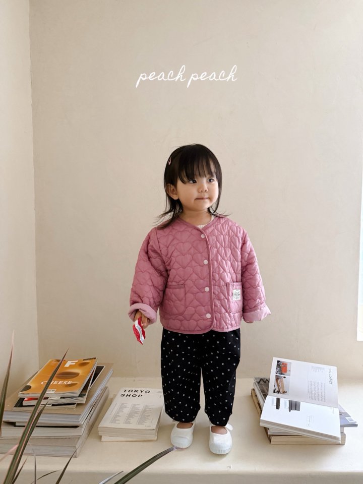 Peach Peach - Korean Children Fashion - #Kfashion4kids - Heart Quilted Jacket - 3