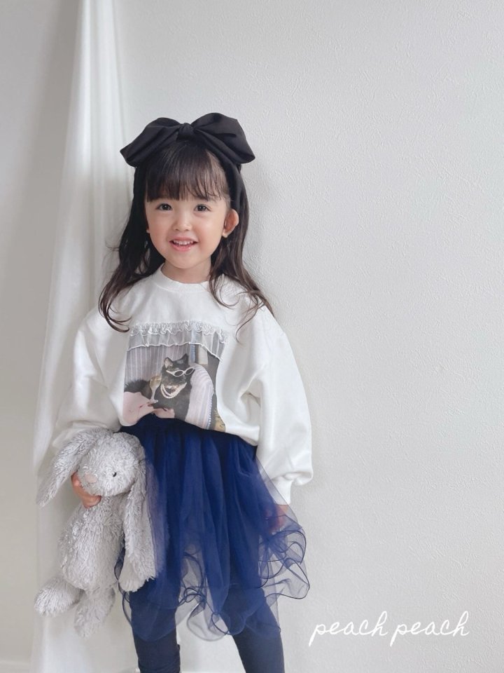 Peach Peach - Korean Children Fashion - #kidzfashiontrend - Classy Cat Sweatshirt - 4