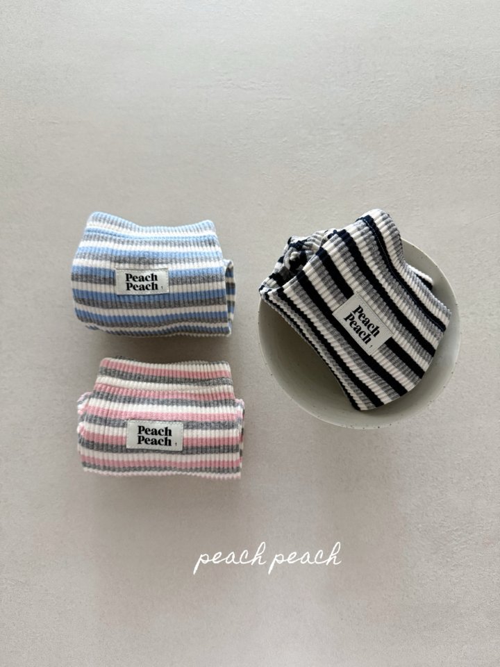 Peach Peach - Korean Children Fashion - #Kfashion4kids - Stripe Leggings - 6