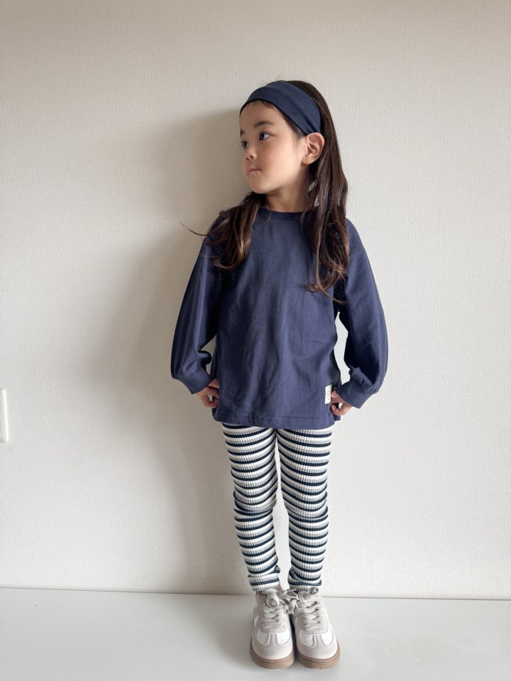 Peach Peach - Korean Children Fashion - #childofig - Stripe Leggings - 11