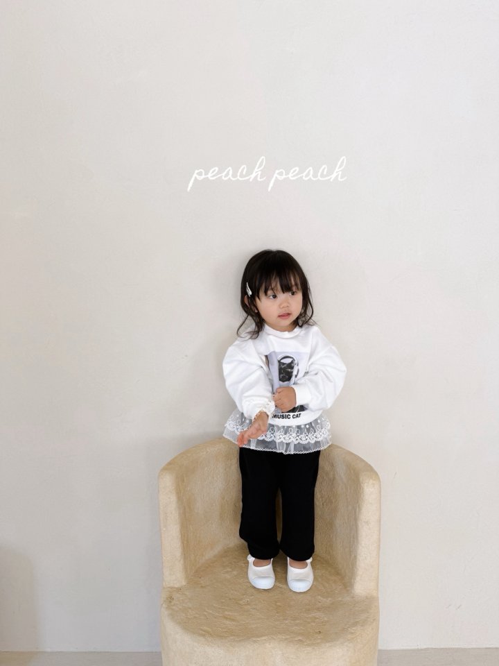 Peach Peach - Korean Children Fashion - #discoveringself - French Cat Sweatshirt - 9